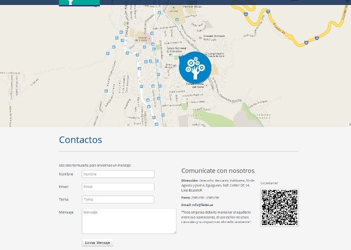 FEDES website – Contáctos